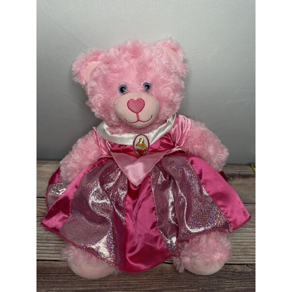Build A Bear Pink Teddy Bear Princess Dress Plush - Stuffed Animal 15"